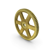 Aged Brass Spur Gear.G03.2k